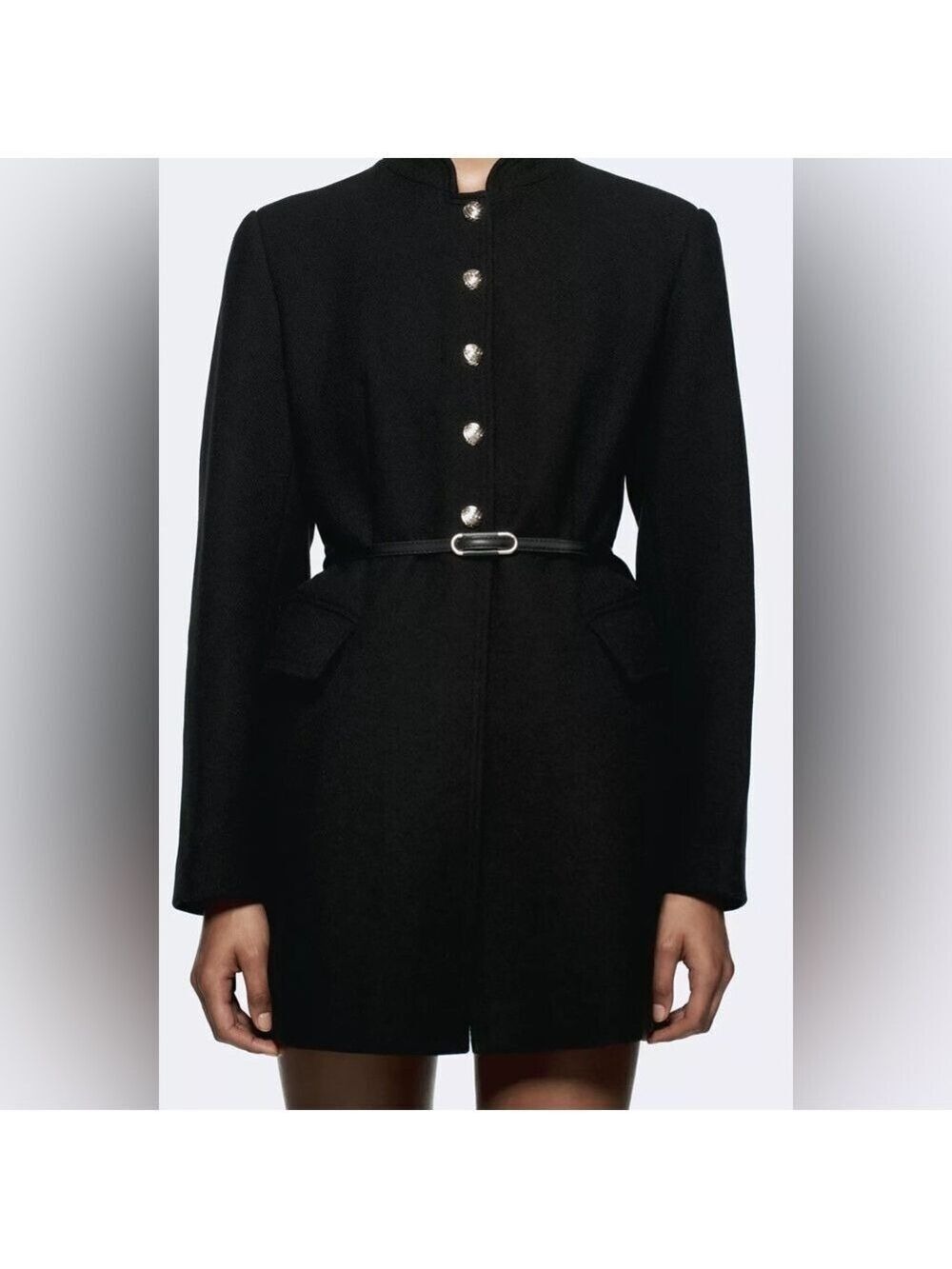 ZARA WOOL BLEND BELTED COAT